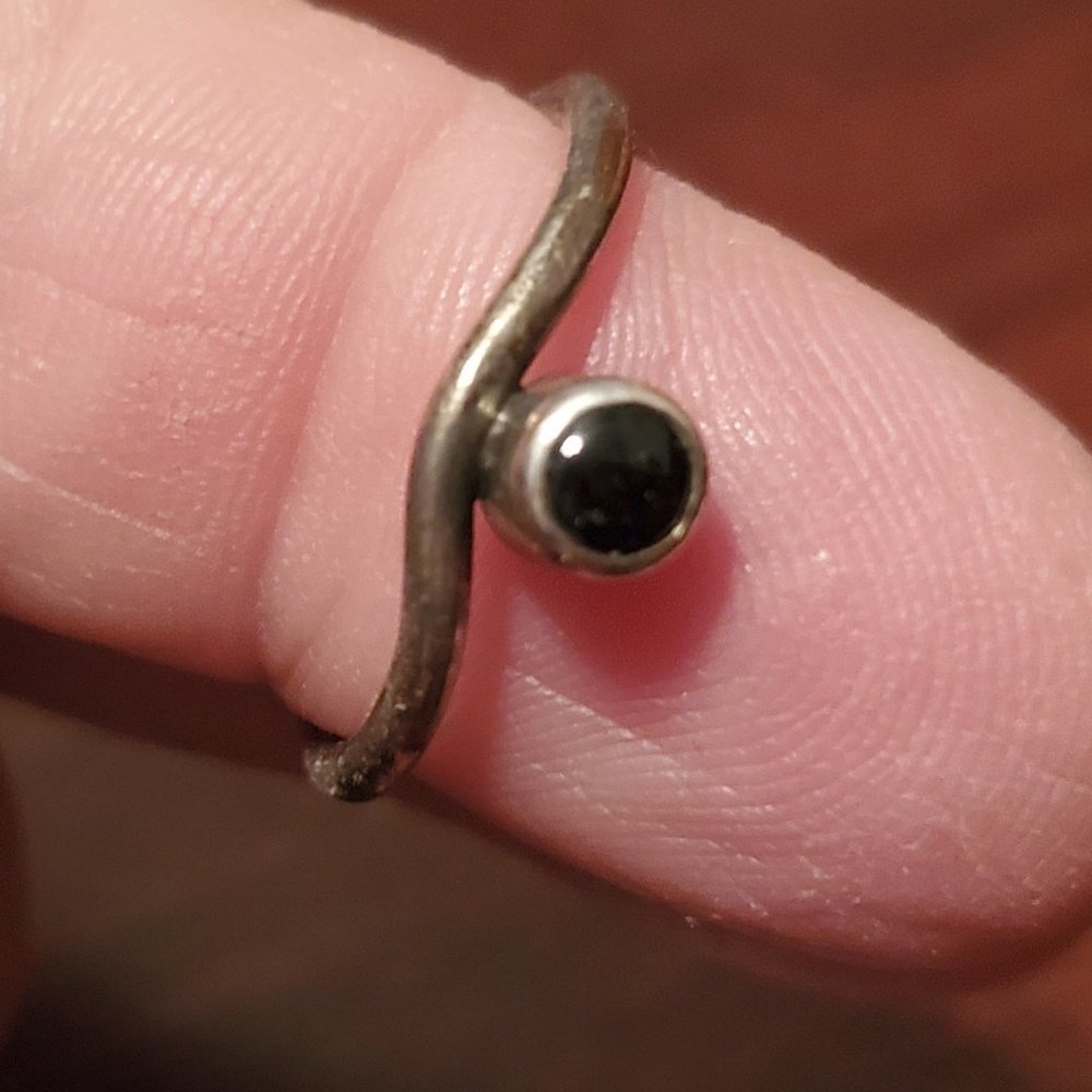 sterling silver 925, black onyx ring